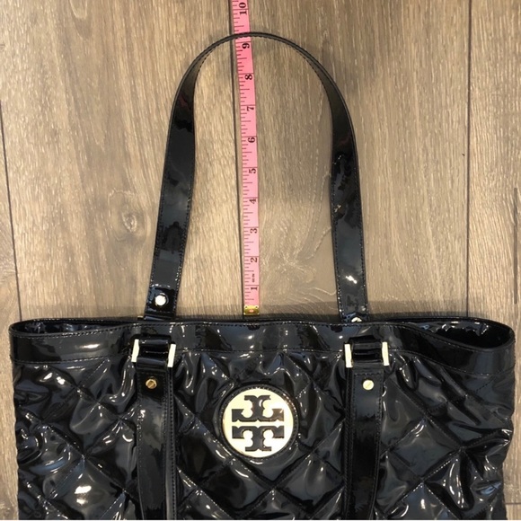 Tory Burch Black Patent Leather Tote - Picture 9 of 16